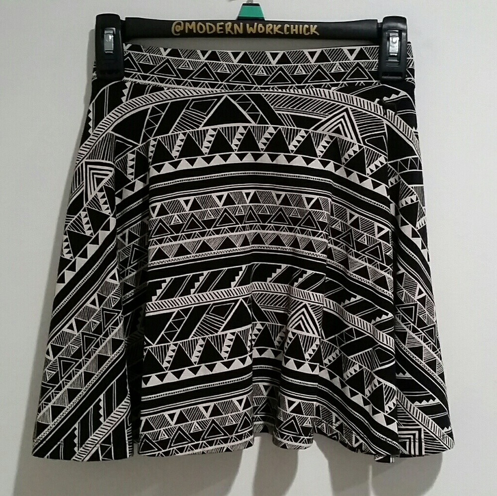 Aztec Print Skater Skirt